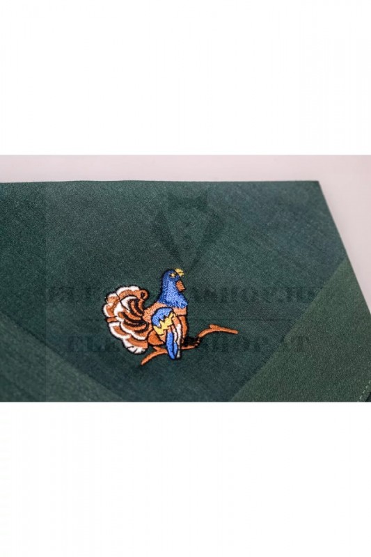                  Hímzett pamut zsebkendő - Fajdkakas Pamut zsebkendő