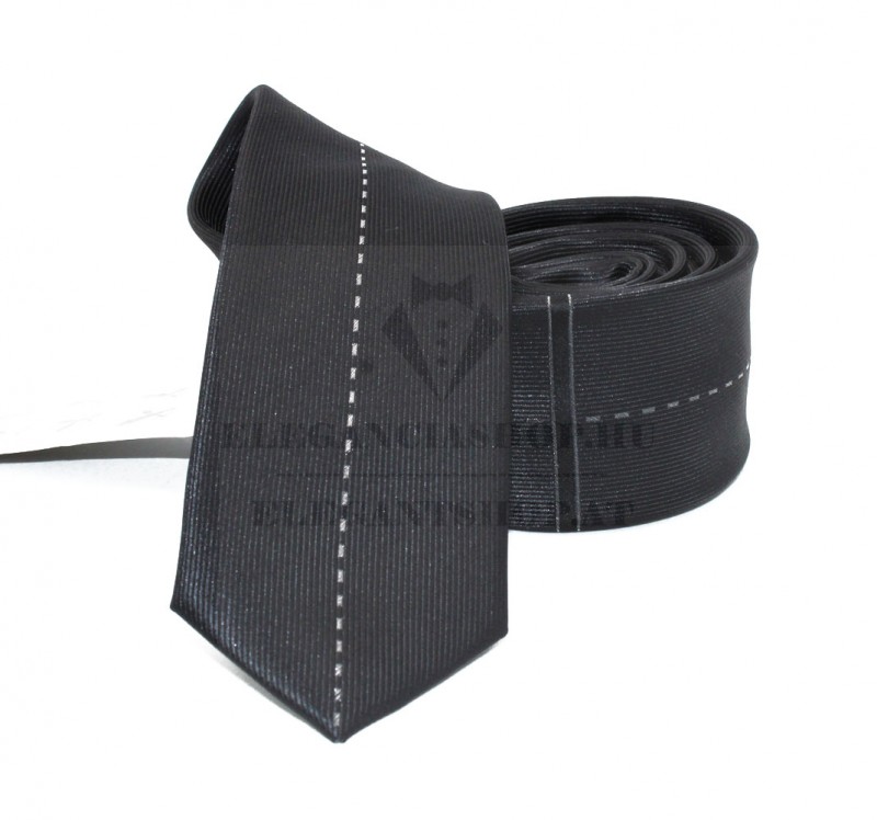                    NM slim szövött nyakkendő - Fekete csíkos