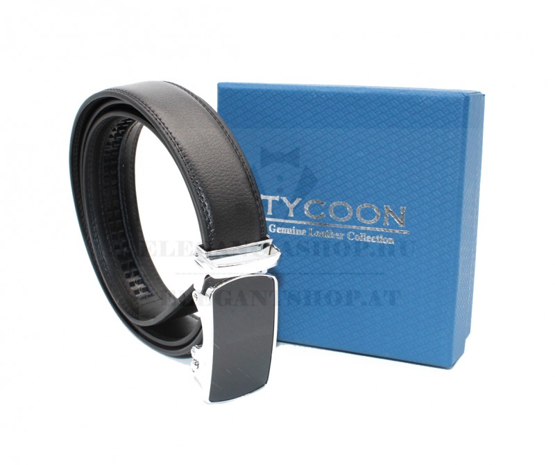                      Tycoon férfi bőr öv díszdobozban - Fekete Férfi öv, ékszer