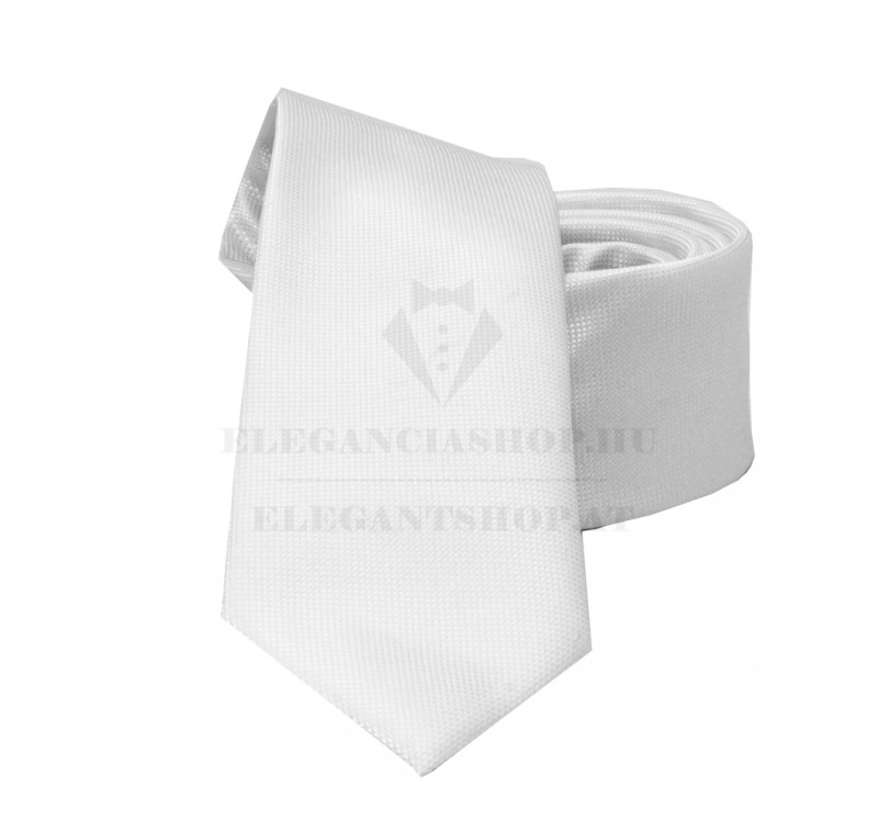                    NM slim szövött nyakkendő - Fehér aprómintás Aprómintás nyakkendő