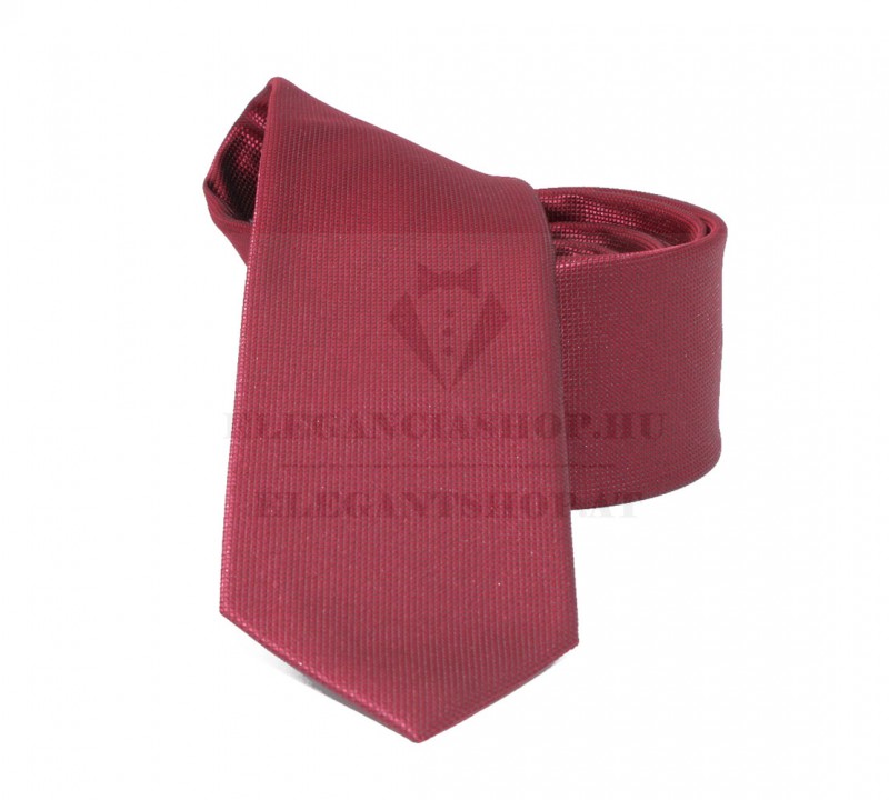                    NM slim szövött nyakkendő - Meggypiros Egyszínű nyakkendő