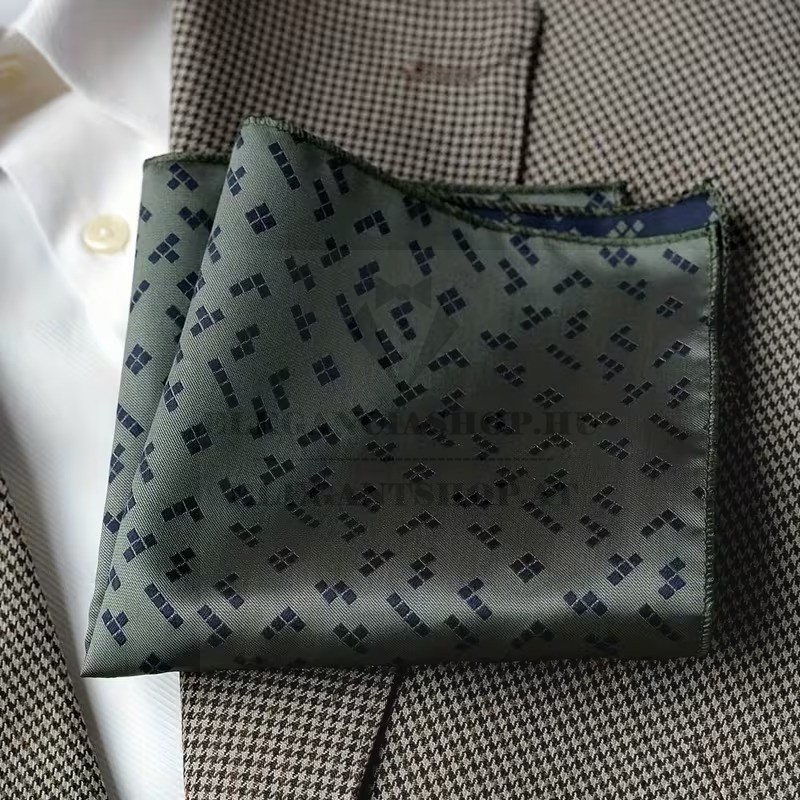 Exkluzív díszzsebkendő - Szürke aprómintás Exkluzív díszzsebkendő - Szürke aprómintás