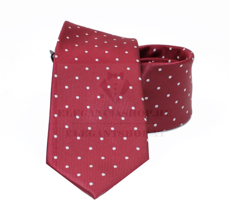                        NM normál nyakkendő - Bordó pöttyös Aprómintás nyakkendő