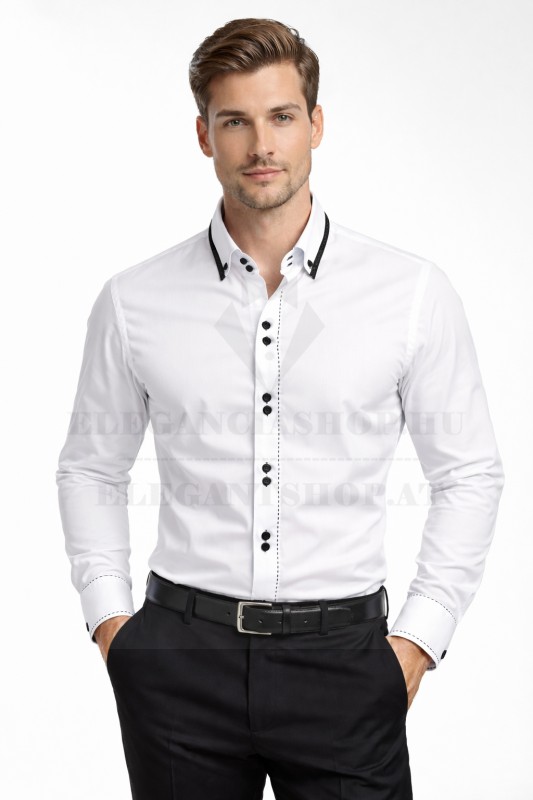             NM h.u slim ing - Fekete-fehér betétes Slim, Smart fazon