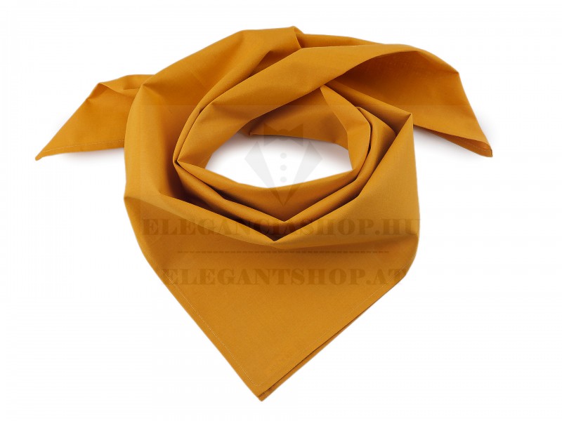 Pamut női kendő 70x70 - Mustár Női divatkendő és sál