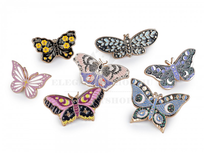                                               Bross / kitűző pillangó Kitűzők, Brossok