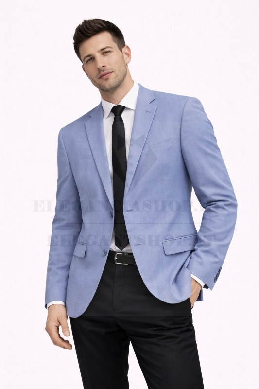                           Newsmen elasztikus slim zakó -Világoskék Öltöny, mellény