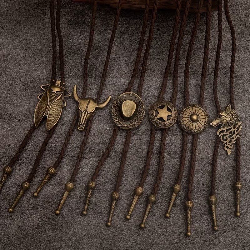                        Cowboy bolo nyakkendő - Barna Férfi öv, ékszer