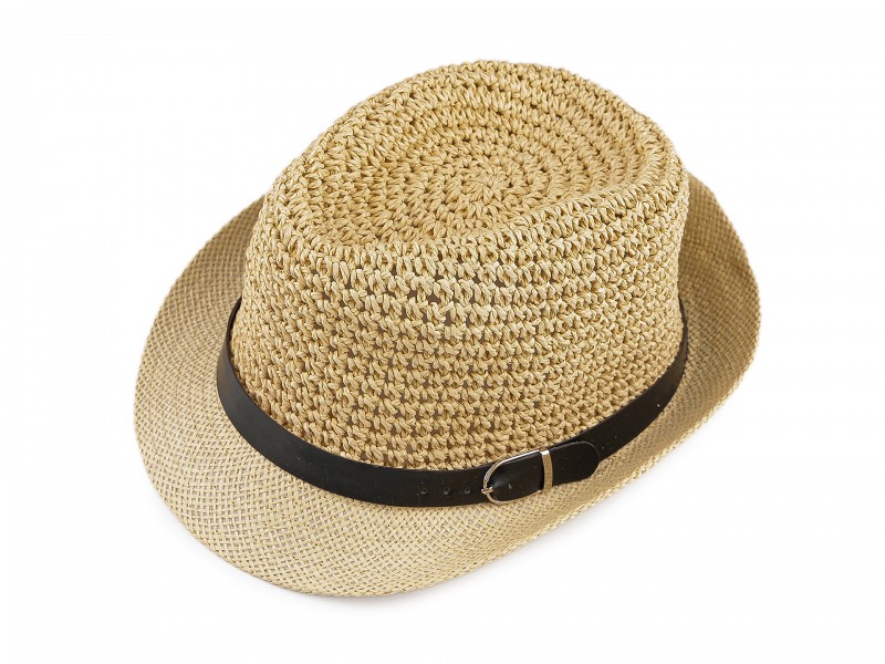                                         Unisex nyári szalmakalap - Drapp Női sapka,kesztyű,sál