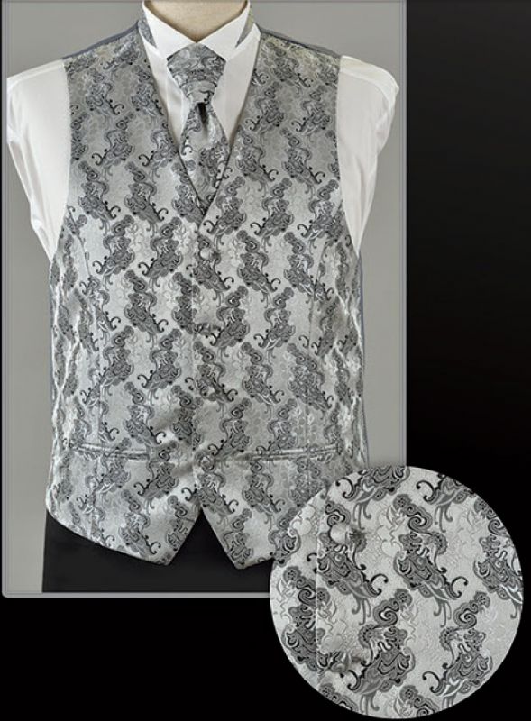 Alkalmi mellényszett - Ezüst mintás Alkalmi mellényszett - Ezüst mintás