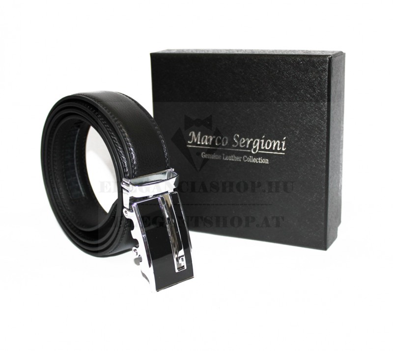 Marco Sergioni extra hosszú férfi bőr öv - Fekete Marco Sergioni extra hosszú férfi bőr öv - Fekete