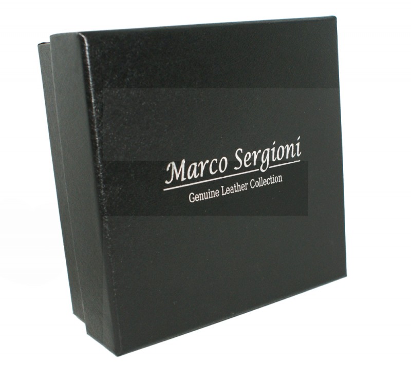    Marco Sergioni extra hosszú férfi bőr öv - Fekete