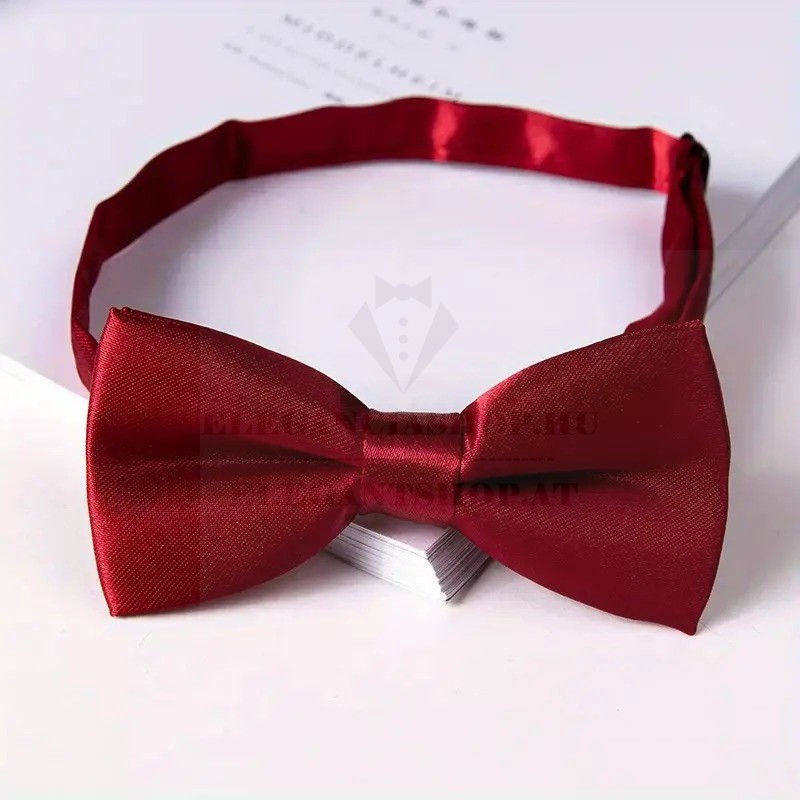   Gyerek szatén csokornyakkendő - Bordó