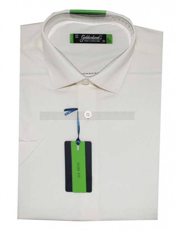   Goldenland slim rövidujjú ing - Ecru Slim, Smart fazon