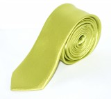 Szatén slim nyakkendő - Limezöld Egyszínű nyakkendő