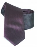               Goldenland slim nyakkendő - Sötétlila mintás