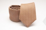 Prémium selyem nyakkendő - Drapp pöttyös