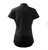   Női puplin ing rövidujjú - Fekete Női ing,póló,pulóver