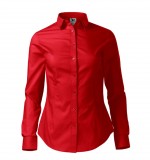   Női puplin ing hosszúujjú - Piros