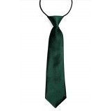    Gumis szatén gyereknyakkendő  - Sötétzöld Gyerek nyakkendők