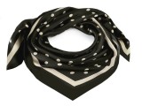 Szatén kendő pöttyös - Fekete Női divatkendő és sál