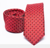    Prémium slim nyakkendő - Piros kockás