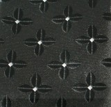               Goldenland slim nyakkendő - Fekete virágos