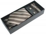                         NM nyakkendő szett - Barna csíkos