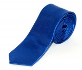 Szatén slim nyakkendő - Királykék