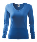 Női hosszúujjú elasztikus póló - Azúrkék