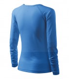 Női hosszúujjú elasztikus póló - Azúrkék