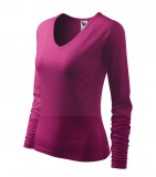 Női hosszúujjú elasztikus póló - Padlizsán