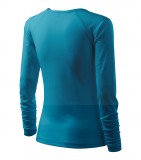 Női hosszúujjú elasztikus póló - Sötéttürkíz