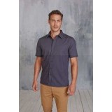 100% Pamut Comfort fit r.u ing - Sötétszürke Rövidujjú ing