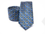 Prémium slim nyakkendő - Kék kockás