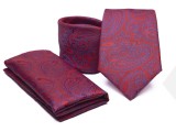    Prémium nyakkendő szett - Bordó paisley mintás Nyakkendők esküvőre