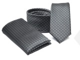    Prémium slim nyakkendő szett - Grafit mintás Aprómintás nyakkendő