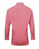 GINGHAM 100% pamut comfort fit h.u férfi ing Piros-fehér kockás Normál fazon