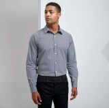 GINGHAM 100% pamut comfort fit h.u férfi ing Piros-fehér kockás Normál fazon