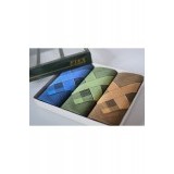   Férfi zsebkendő szett díszdobozban - 3 db Pamut zsebkendő