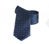               Goldenland slim nyakkendő - Sötétkék mintás Aprómintás nyakkendő