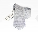                    NM slim szövött nyakkendő - Ezüst kockás