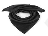 Szatén női kendő - Fekete Női divatkendő és sál