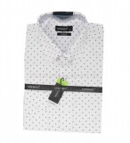             NM h.u slim elasztikus ing - Fehér aprómintás Mintás ing