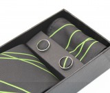                          NM nyakkendő szett - Zöld-fekete mintás