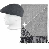      Golf sapka-sál szett - Szürke Férfi kesztyű, sál