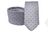    Prémium slim nyakkendő -  Szürke kockás