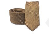    Prémium slim nyakkendő - Rozsdabarna mintás