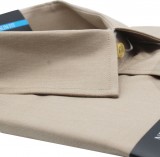      Newsmen bambusz elasztikus h.u slim ing - Világosbarna Egyszínű ing