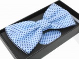      NM Díszdobozos mintás csokornyakkendő szett - Világoskék pöttyös